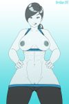 1girl 1girl areola breasts female_only looking_at_viewer nipples pussy revtilian tongue tongue_out wii_fit wii_fit_trainer 
