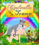 1boy all_fours beastiality blonde_hair blue_eyes breasts cinderella crossover disney dog doggy_position everfire female_human female_human/male_dog high_heels implied_sex lady_and_the_tramp looking_at_viewer male male_dog naked_heels nude peter_pan princess_cinderella tinker_bell tramp 