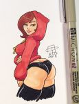 2018 ass callmepo disney helen_parr hoodie looking_at_viewer looking_back pinupsushi stockings the_incredibles thong