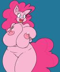  1girl 2019 animal_ears anthro blue_eyes breasts chubby friendship_is_magic horse huge_breasts my_little_pony nipples nude open_mouth pink_hair pinkie_pie pussy reiduran 