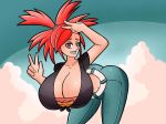  ass asuna_(pokemon) big_ass big_breasts breasts cleavage domo-sensei domo-sensei_(artist) female flannery gym_leader pokemon pokemon_rse solo v 