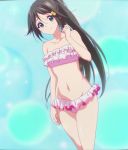 anime bikini breasts izumi_reina musaigen_no_phantom_world pink_swimsuit reina_izumi small_breasts smile strapless strapless_bikini strapless_swimsuit swimsuit tagme 