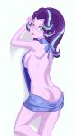  1girl ass female friendship_is_magic humanized looking_at_viewer my_little_pony no_bra no_panties starlight_glimmer starlight_glimmer_(mlp) virgin_killer_sweater white_background 