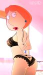  ass bra family_guy faptraxxx female_only lingerie lois_griffin looking_over_shoulder panties slut_mother thighs 