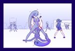  1girl anthro breasts canine clothed clothing female/female group humanoid humanoid_on_humanoid lagomorph male mammal masturbation milf mostly_nude nekuzx not_furry_focus parent penile_masturbation penis public public_nudity pussy scalie sex sibling tribadism 