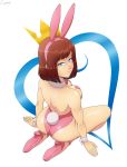  ass big_ass big_breasts breasts bunny_ears bunny_girl bunny_tail bunnysuit canime cleavage female kairi kingdom_hearts looking_at_viewer looking_back smile solo 