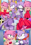  1girl amy_rose ass bbmbbf blaze_the_cat burning_love female female_only mobius_unleashed palcomix sega sonic_(series) sonic_the_hedgehog_(series) yuri 