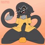  1girl 2018 anal anal_masturbation anal_penetration anthro black_fur black_nose black_penis clothed clothing crossdressing digital_drawing_(artwork) digital_media_(artwork) dildo erection feline fur furry gif girly hair humanoid_penis loop male male_only mammal masturbation open_mouth panther penetration penis rook_(greyrook) sex_toy simple_background testicles tongue whygena 