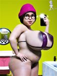  ass bra chubby chup@cabra family_guy glasses hat huge_breasts large_areolae meg_griffin selfpic thighs 