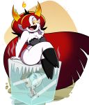ass big_ass big_breasts breasts cleavage cube disney female frozen grimphantom hekapoo ice ice_cube lingerie looking_down male star_vs_the_forces_of_evil