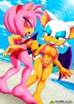 amy_rose bbmbbf beach breasts erect_nipples feet full_body mobius_unleashed palcomix pietro&#039;s_secret_club rouge_the_bat sega sideboob sonic_(series) sonic_the_hedgehog_(series) swimsuit toes yuri 