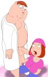 1boy 1girl cfnm clothed_female_nude_male erection family_guy father_&amp;_daughter fellatio male/female meg_griffin open_robe oral peter_griffin robe 