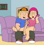  brother_and_sister chris_griffin family_guy feel funny gif guido_l incest lap meg_griffin phone 