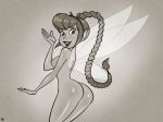  1girl ass disney disney_fairies fairy fairy_wings fawn female nude pointy_ears roger_bacon wings 