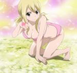 all_fours breasts looking_at_viewer lucy_heartfilia 