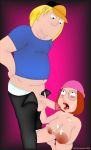  big_breasts brother_and_sister chris_griffin cum cum_in_mouth cum_on_breasts dark_areolae dripping_semen edit family_guy fellatio handjob incest large_areolae lisalover meg_griffin open_mouth 