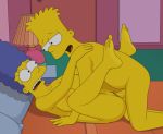  1girl animated animated_gif barefoot bart_simpson breasts feet female gif hetero incest kissing large male marge_simpson missionary mother mother_and_son nude penis pussy romantic sex sfan soles the_simpsons toes tongue vaginal_penetration 