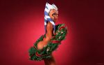 1girl 3d ahsoka_tano alien ass big_ass big_breasts breasts christmas clone_wars female female_only kondaspeter looking_at_viewer nude solo star_wars teen teenage_girl togruta young_adult