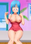  1girl dragon_ball dragon_ball_(anime) dragon_ball_z maron maron_(dragon_ball_z) nipples nude zel-sama 