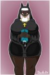  1girl anthro ass big_ass big_breasts breasts canine clothed clothing cross dog doodle_dip furry huge_breasts jewelry laverne_(sssonic2) makeup mammal necklace nun penetrable_sex_toy religion sex_toy smile thick_thighs voluptuous wide_hips yellow_eyes 