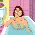  anus bath breasts family_guy finger_to_mouth glasses hand_on_ass legs_apart meg_griffin nipples nude shaved_pussy thighs 