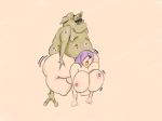  big_ass big_breasts huge_ass interspecies purple_hair 