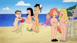 akiko_yoshida american_dad beach bouncing_breasts brother_and_sister family foot_lick francine_smith funny gif guido_l hayley_smith mermaid outside stan_smith steve_smith 