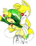  1girl cosmo_the_seedrian erosmilestailsprower miles_&quot;tails&quot;_prower saliva sonic_x vaginal_penetration 