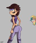 2_girls ass clothed jeans looking_back luna_loud nickelodeon sam_sharp skin_tight the_loud_house