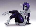  1girl 1girl areola big_breasts big_breasts breasts darknud dc_comics female_only looking_at_viewer nipples raven_(dc) teen_titans 