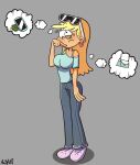 1girl aged_up autart clothed leni_loud nickelodeon older the_loud_house thought_bubble