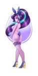  1girl ambris ass bunny_ears bunny_tail female friendship_is_magic humanized looking_at_viewer my_little_pony nude sideboob standing starlight_glimmer starlight_glimmer_(mlp) 