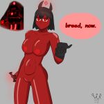 1girl ass big_breasts female_only looking_at_viewer nipples nude red_eyes red_skin roblox sin_(world_tower_defense) standing world_tower_defense