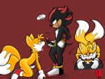  2boys anthro ass big_ass big_thighs blush deepthroat furry handjob kneel male male/male miles_&quot;tails&quot;_prower open_mouth oral sega sex shadow_the_hedgehog sonic_(series) taillove_(artist) teasing yaoi 