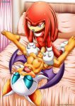 bbmbbf big_breasts big_penis blush feet full_body hands_on_thighs knuckles_the_echidna missionary_position mobius_unleashed palcomix rouge_the_bat screaming sega sonic_(series) sonic_the_hedgehog_(series) toes