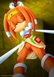  1girl ass_visible_through_thighs bbmbbf bound female mobius_unleashed no_panties palcomix pussy sega solo sonic_(series) sonic_the_hedgehog_(series) tikal_the_echidna unconscious upskirt 