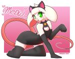  &lt;3 1boy anthro armwear bell cat_costume cleavage_cutout clothed clothing collar cosplay crossdressing cute dress elbow_gloves english_text eyelashes furry girly gloves hairband humanoid_hands legwear male mammal mouse reggie_(whygena) rodent socks stockings text tongue tongue_out whygena yaoi 