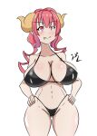 ass bikini breasts huge_ass huge_breasts ilulu_(dragon_maid) inkrait_(artist) miss_kobayashi&#039;s_dragon_maid navel thick_thighs thighs white_background