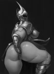 anal_fisting armor ass bottomless dark_souls fire_witch_(darksouls) fisting fisting_anus fisting_ass huge_ass huge_breasts monochrome pussy sideboob ssocrates_(artist)