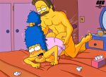  ass bottomless breasts doggy_position gkg marge_simpson ned_flanders no_panties the_simpsons thighs tongue_out 