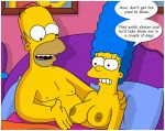  big_breasts homer_simpson marge_simpson nipples the_simpsons topless 