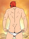  asking_for_it ass butt deadpool half-dressed half_naked half_nude male marvel marvel_comics offering presenting_ass presenting_hindquarters standing teasing underwear wade_wilson yaoi 
