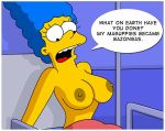  big_breasts marge_simpson nipples the_simpsons topless 