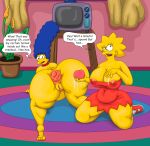 belly big_breasts bynshy chubby chubby_female fat_ass lisa_simpson marge_simpson milf plump the_simpsons