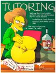  anus ass bottomless edna_krabappel no_panties shaved_pussy stockings the_simpsons thighs 