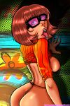  ass breast glasses nipple scooby-doo solo sweater_lift tongue tongue_out velma_dinkley 