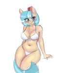  1girl anthro bikini breasts cleavage coco_pommel friendship_is_magic mrscurlystyles my_little_pony short_hair 