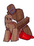 blocky_body boots boots_(regretevator) corruptstarz femboy first_porn_of_character glevil glevil_(regretevator) implied_sex kill_me mannequin red_boots red_shoes regretevator roblox robloxian rushed_drawing transparent_background wood wooden_body