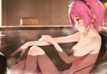  bath breasts breasts breasts pink_hair 