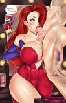  ange1witch big_breasts breasts cleavage erect_penis erection fellatio female huge_breasts jessica_rabbit large_breasts male oral penis straight thighs who_framed_roger_rabbit 